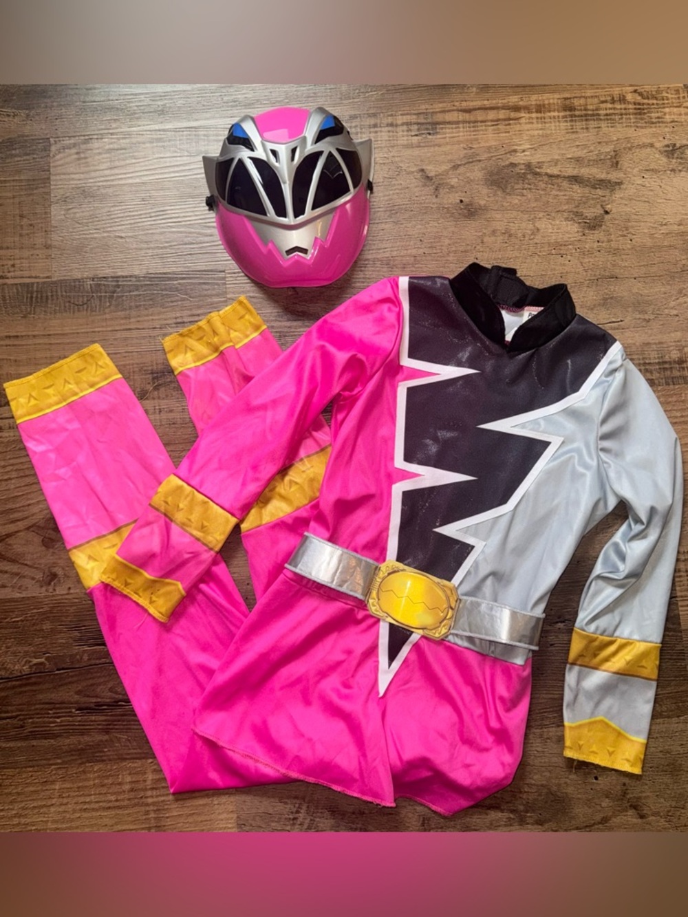 Children's Costume M 7 8 Halloween Power Ranger Pink Kids Boy Girl